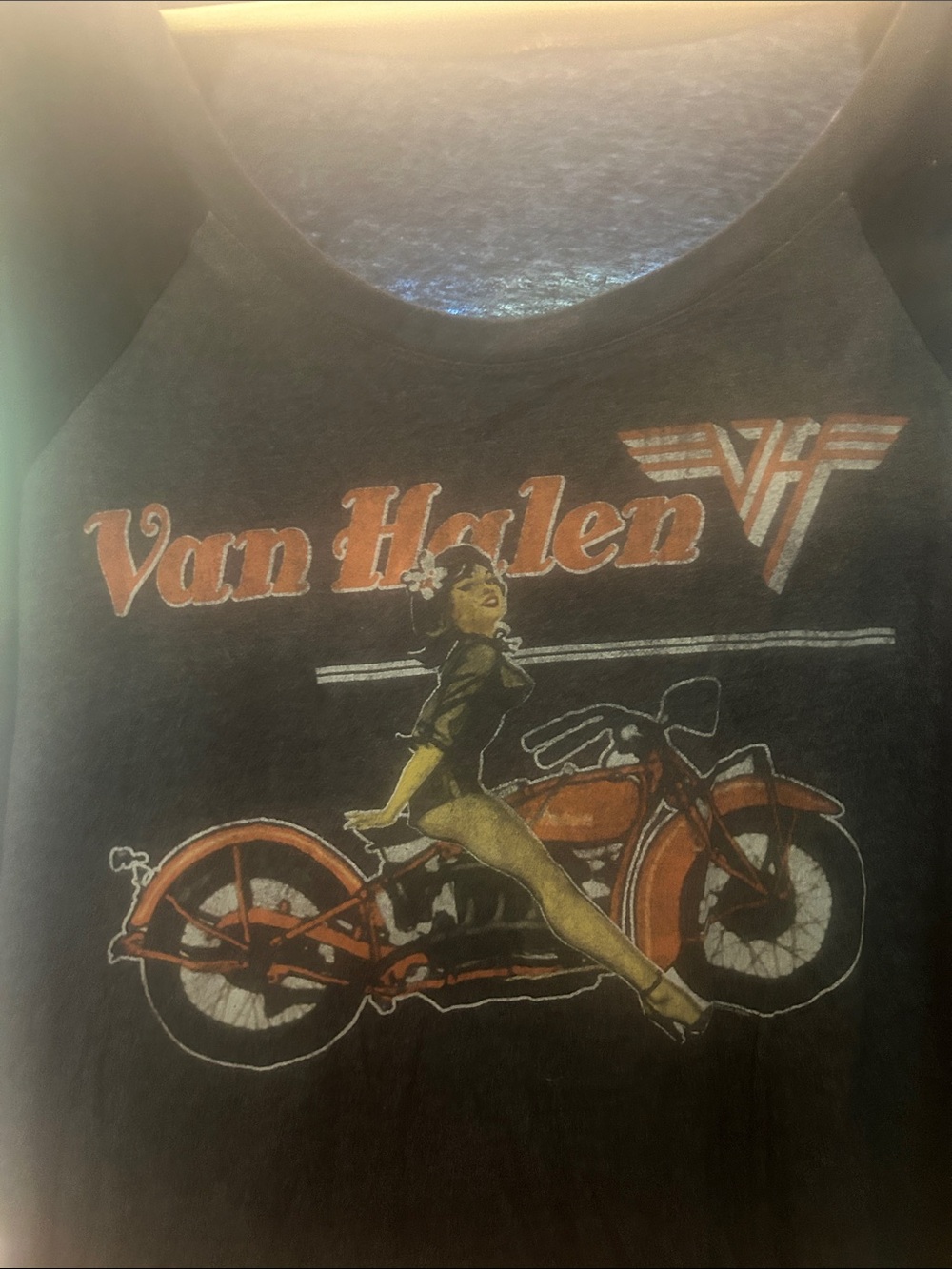 Torrid Black Long Sleeve Van Halen Motorcycle Graphic Tee VGUC